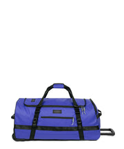 EASTPAK Duffel - حقيبة دافل بعجلات من القماش المشمع الأزرق