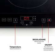 Ariete Double Induction Cooker, 5 Programs, Touch Screen, 3500w