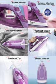 Tefal Easy Steam Dj Lilac Lilac . Min Min Sol Ceramic. Anti Scale