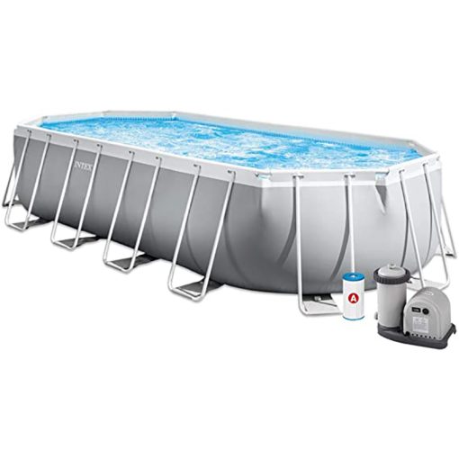 INTEX Prism Frame Oval Pool Set 6.10X3.05X1.22M