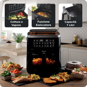 Ariete Steam+Air Fryer+Grill, 7L, 1700W