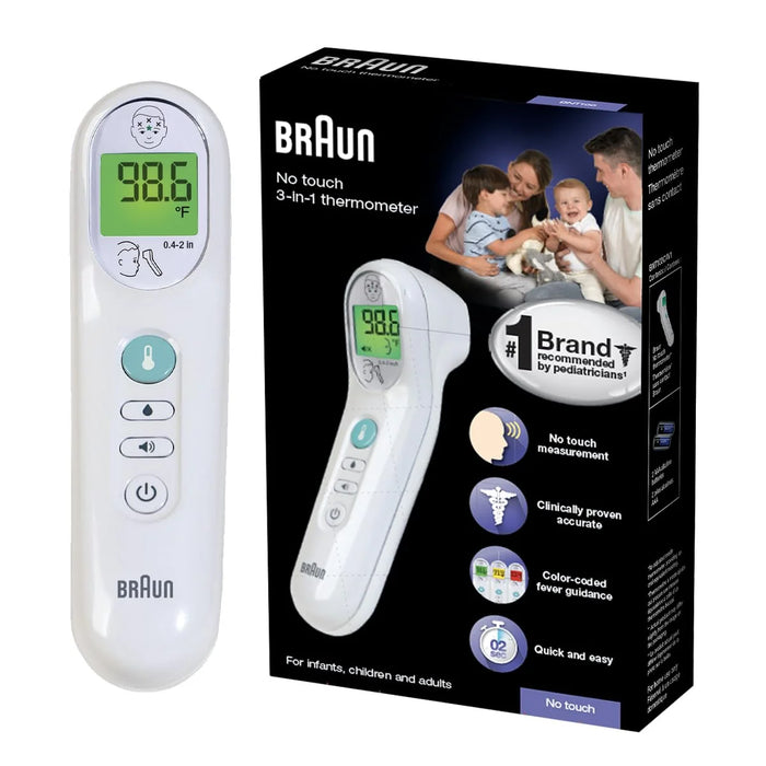 BRAUN No-Touch 3-in-1 Forehead Thermometer