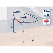 LEIFHEIT Standing Clothes Airer Pegasus 180 Solid