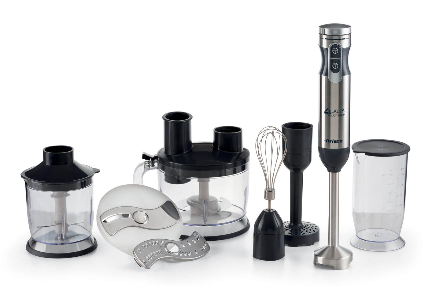 Ariete Metal Hand Blender with Full Acc.& Processor, 1000W