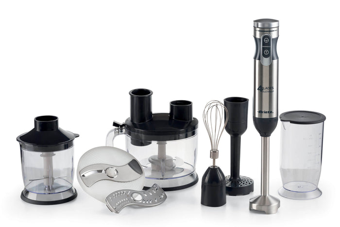Ariete Metal Hand Blender with Full Acc.& Processor, 1000W
