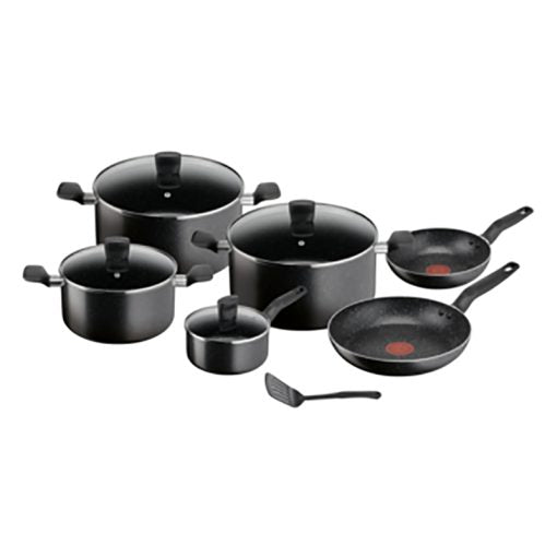 Tefal Dark Stone 11pcs Set (stewpot 22cm+lid/ 24cm+lid/ Stewpot 28 +lid / Frypan 20/ 28/ Saucepan 16+lid/ Spatula)