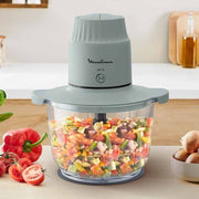 Moulinex MINI Chopper 500W 1L 2SP 4 SS Blades Glass