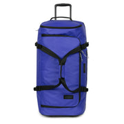 EASTPAK Duffel - حقيبة دافل بعجلات من القماش المشمع الأزرق