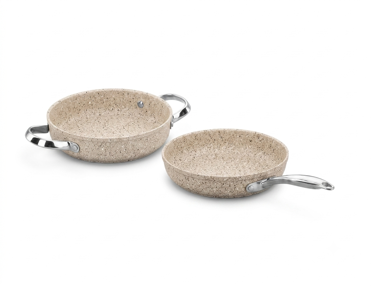 KORKMAZ of 2 Granita Frying Pan 24 cm + Omelette 20 cm
