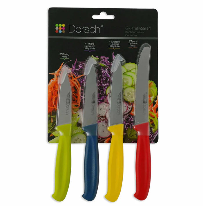 Dorsh Knife Set - 4PCS (pairing + Utility + Serated Utility + Serated Steak Knife)