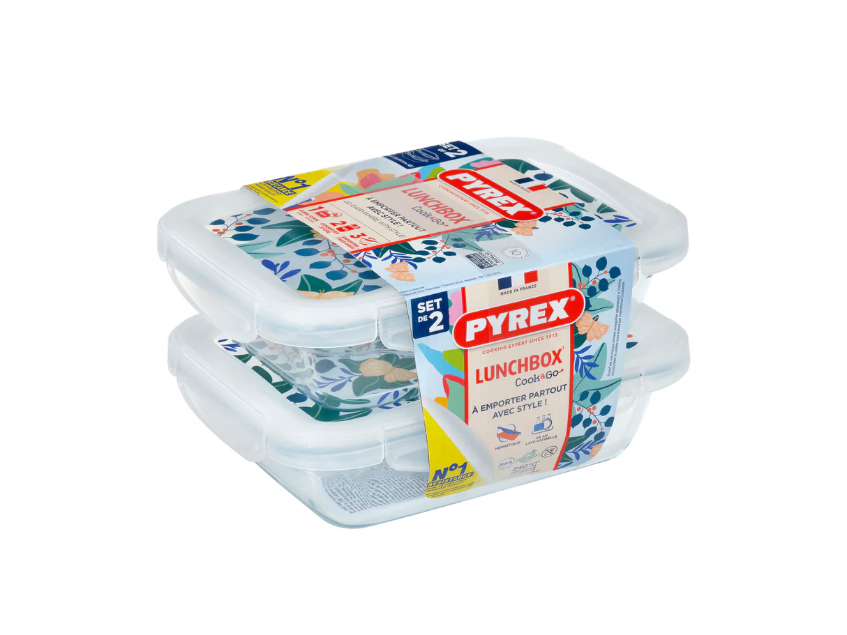 PYREX 2-Piece Cook & Go Lunch Box Set