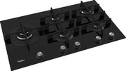 Whirlpool 90cm Built-In Gas Hob – 5 Burners – Black Glass