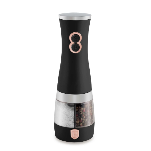 Berlinger Haus 2 In 1 Electric Pepper and Salt Mill, Black Rose Collection