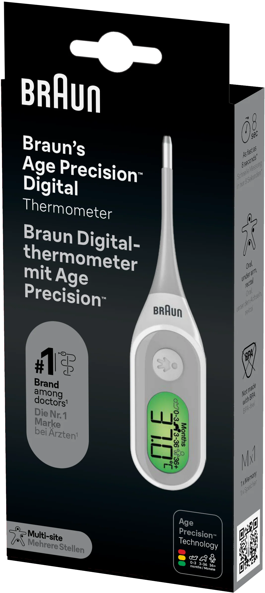 BRAUN Age Precision Digital Stick Thermometer