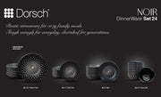 Dorsh Noir Stoneware Set 24 Pcs