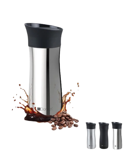 Dorsh Vacuum Mug 300ML - Chrome Keep Hot Up to 6 Hr. and Cold Up to 12 Hr. Double Wall Stainless Steel 18/10