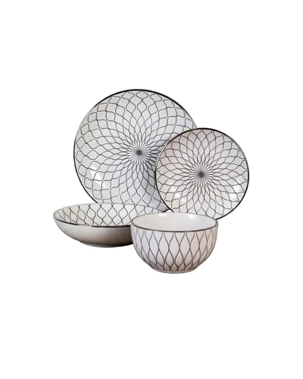 Dorsh Blanc Stoneware Set 24 Pcs