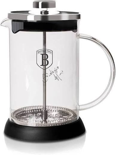 Berlinger Haus Coffee and Tea Plunger, 800Ml, Black Silver Collection