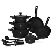 Berlinger Haus Matte Black 15Pcs Cookware Set, Monaco Collection