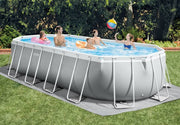 INTEX Prism Frame Oval Pool Set 6.10X3.05X1.22M