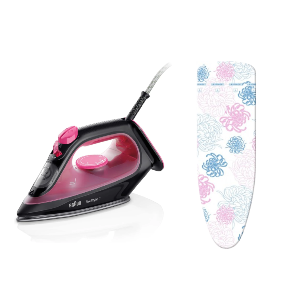 BRAUN Steam Iron with Ironing Board Cover