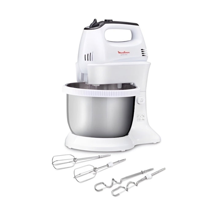 Moulinex HAND Mixer with Stand 300W 5SP 3.5L Stainless