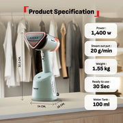 Tefal Aerosteam. And Light . Optiflow Tech. 3 Levels Of Suction. Water Tank