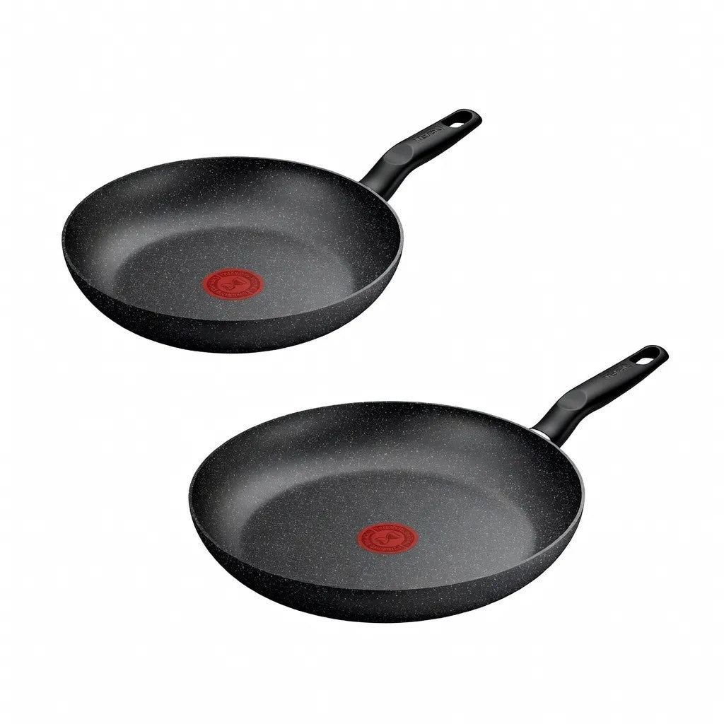 Tefal Essential Dark Frypan Set 2 Pcs (frypan 24/28 Cm)